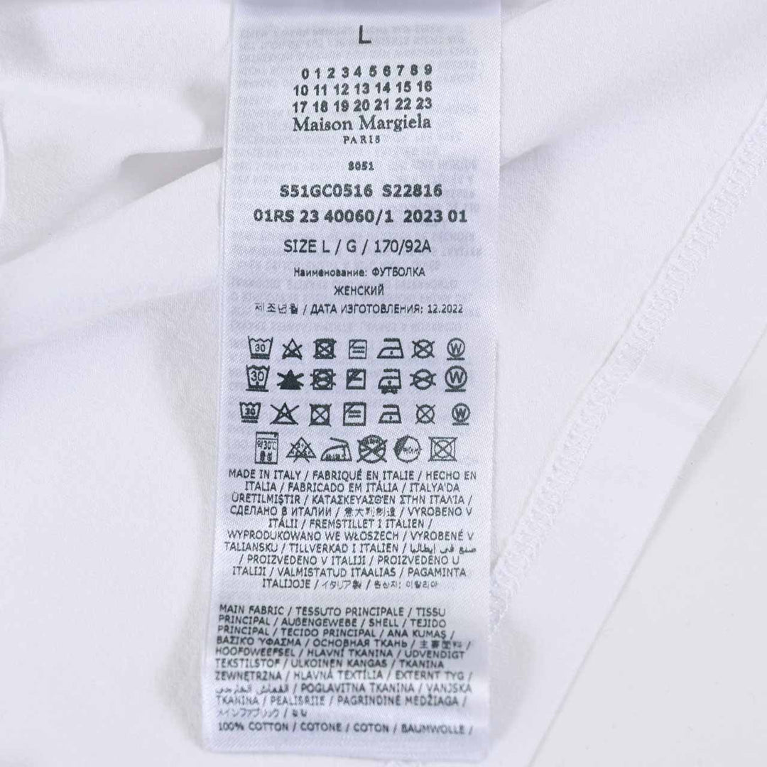メゾン マルジェラ Maison Margiela Tシャツ S51GC0516 S22816 100 ホワイト 年秋冬 メンズ レディース