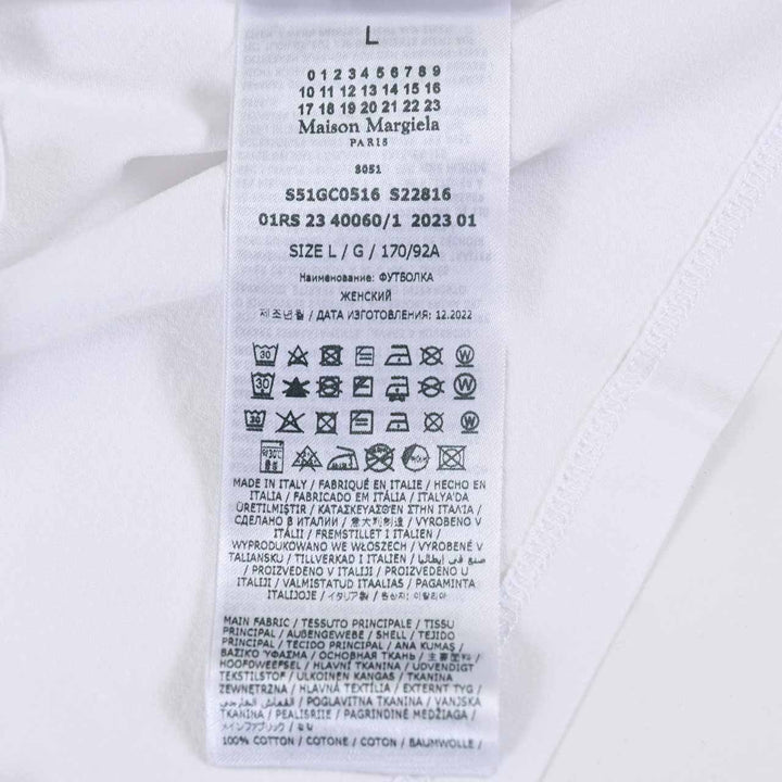 メゾン マルジェラ Maison Margiela Tシャツ S51GC0516 S22816 100 ホワイト 年秋冬 メンズ レディース