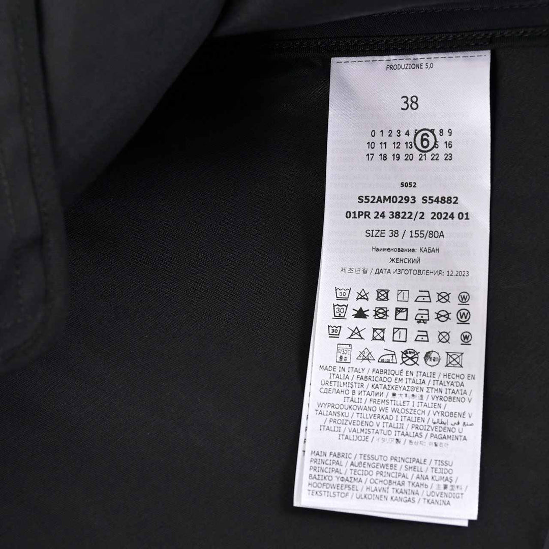 メゾン マルジェラ Maison Margiela ジャケット S52AM0293 S54882 900 ブラック 年秋冬 レディース