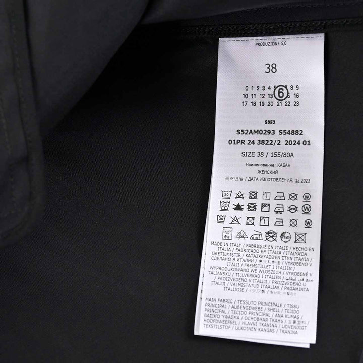 メゾン マルジェラ Maison Margiela ジャケット S52AM0293 S54882 900 ブラック 年秋冬 レディース