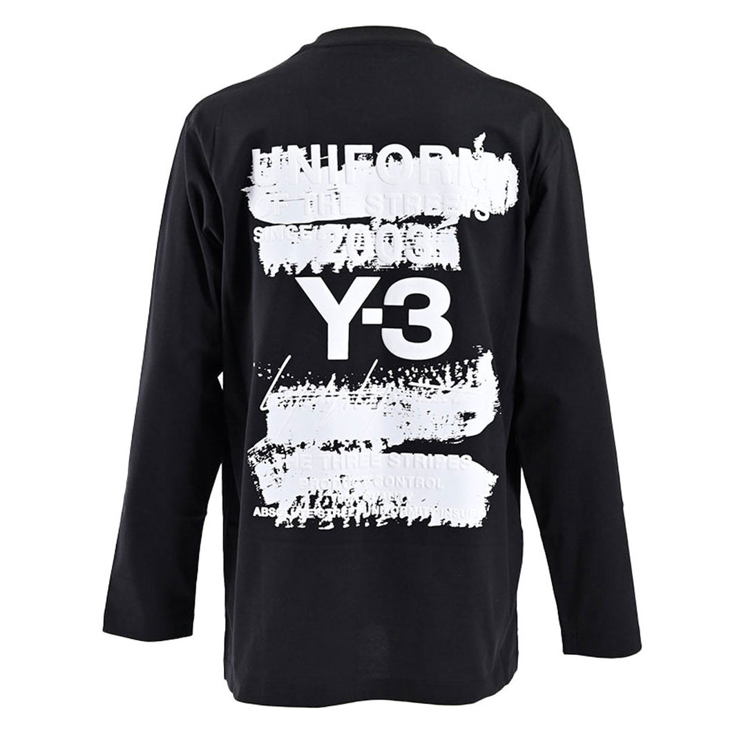ワイスリー Y-3 クルーネック長袖Ｔシャツ U GFX LS TEE JN4880 ブラック 2025SS メンズ レディース