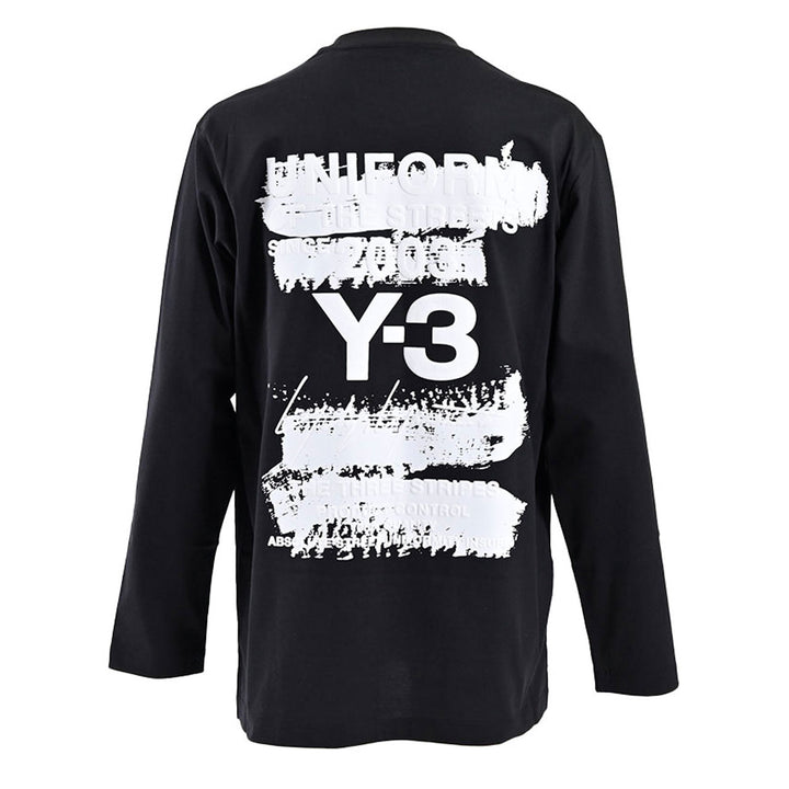 ワイスリー Y-3 クルーネック長袖Ｔシャツ U GFX LS TEE JN4880 ブラック 2025SS メンズ レディース