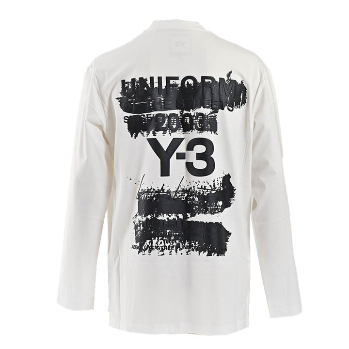 ワイスリー Y-3 クルーネック長袖Ｔシャツ U GFX LS TEE JM3234 ホワイト 2025SS メンズ レディース