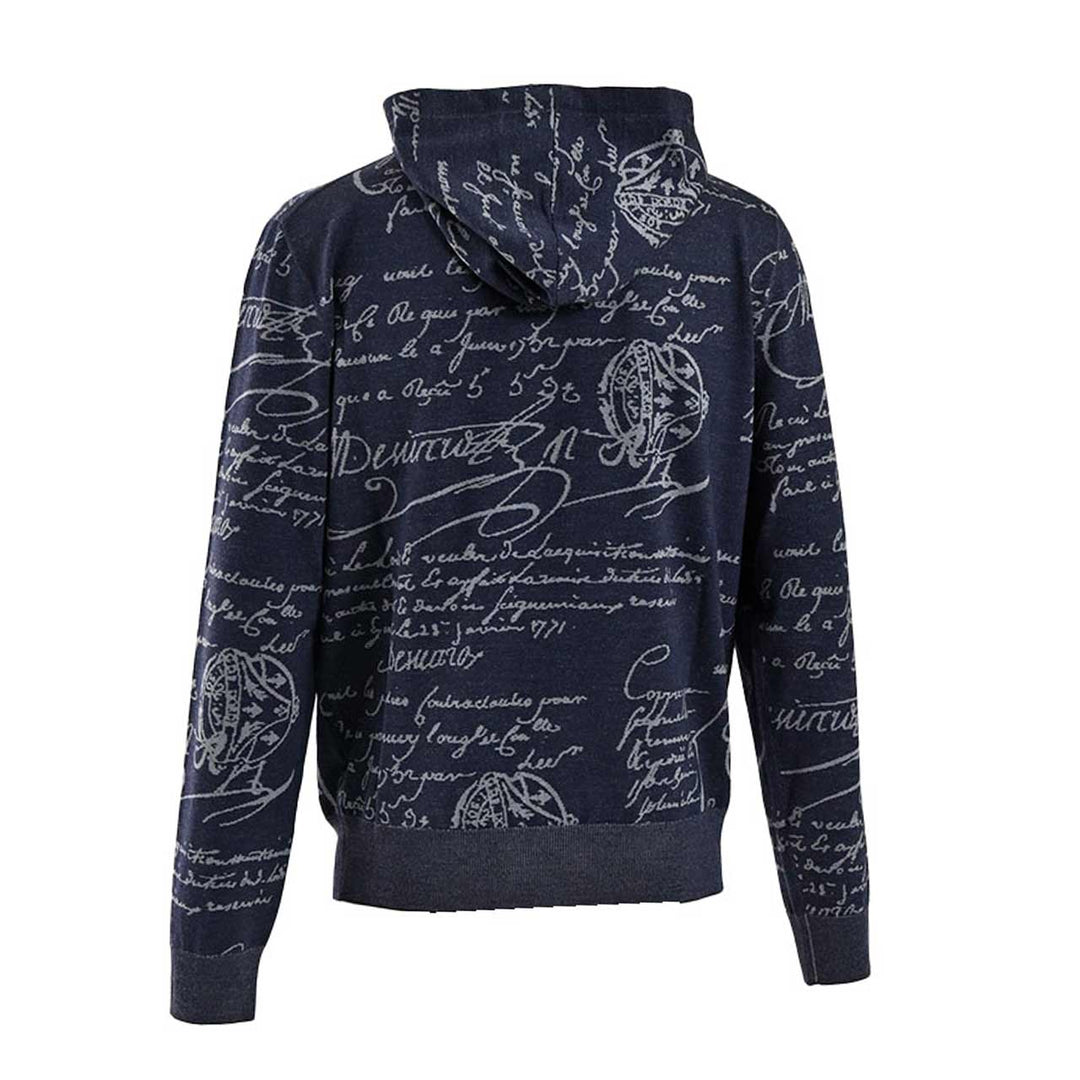 ベルルッティ BERLUTI ジップアップパーカー R28KZL01 001 28F ネイビー 2025SS メンズ