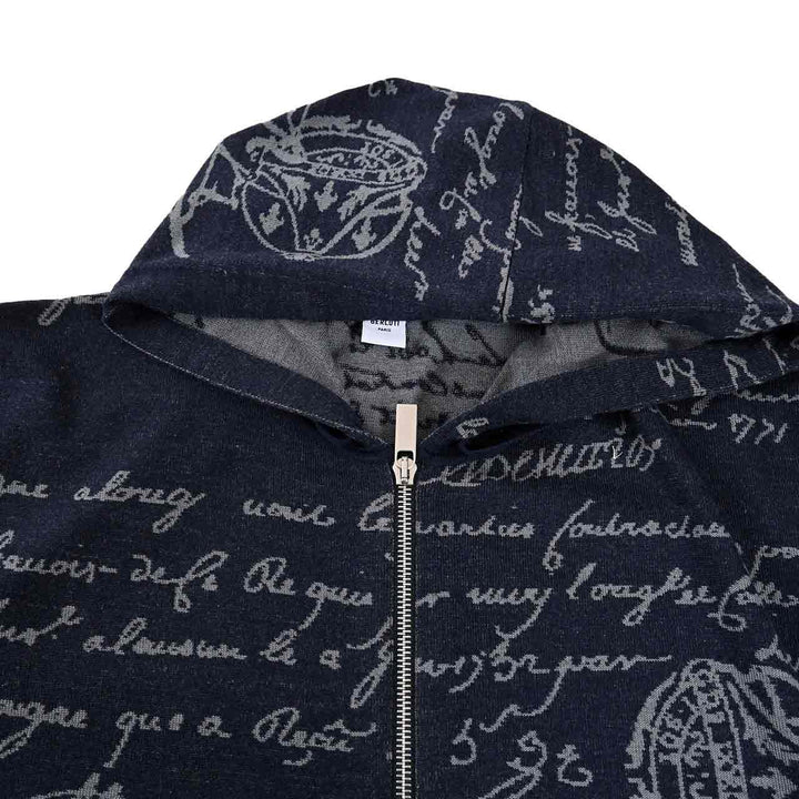 ベルルッティ BERLUTI ジップアップパーカー R28KZL01 001 28F ネイビー 2025SS メンズ