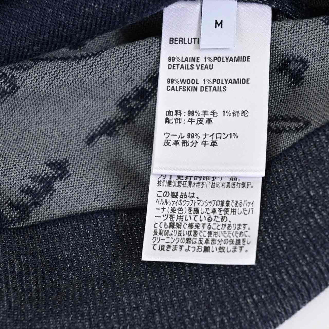 ベルルッティ BERLUTI ジップアップパーカー R28KZL01 001 28F ネイビー 2025SS メンズ