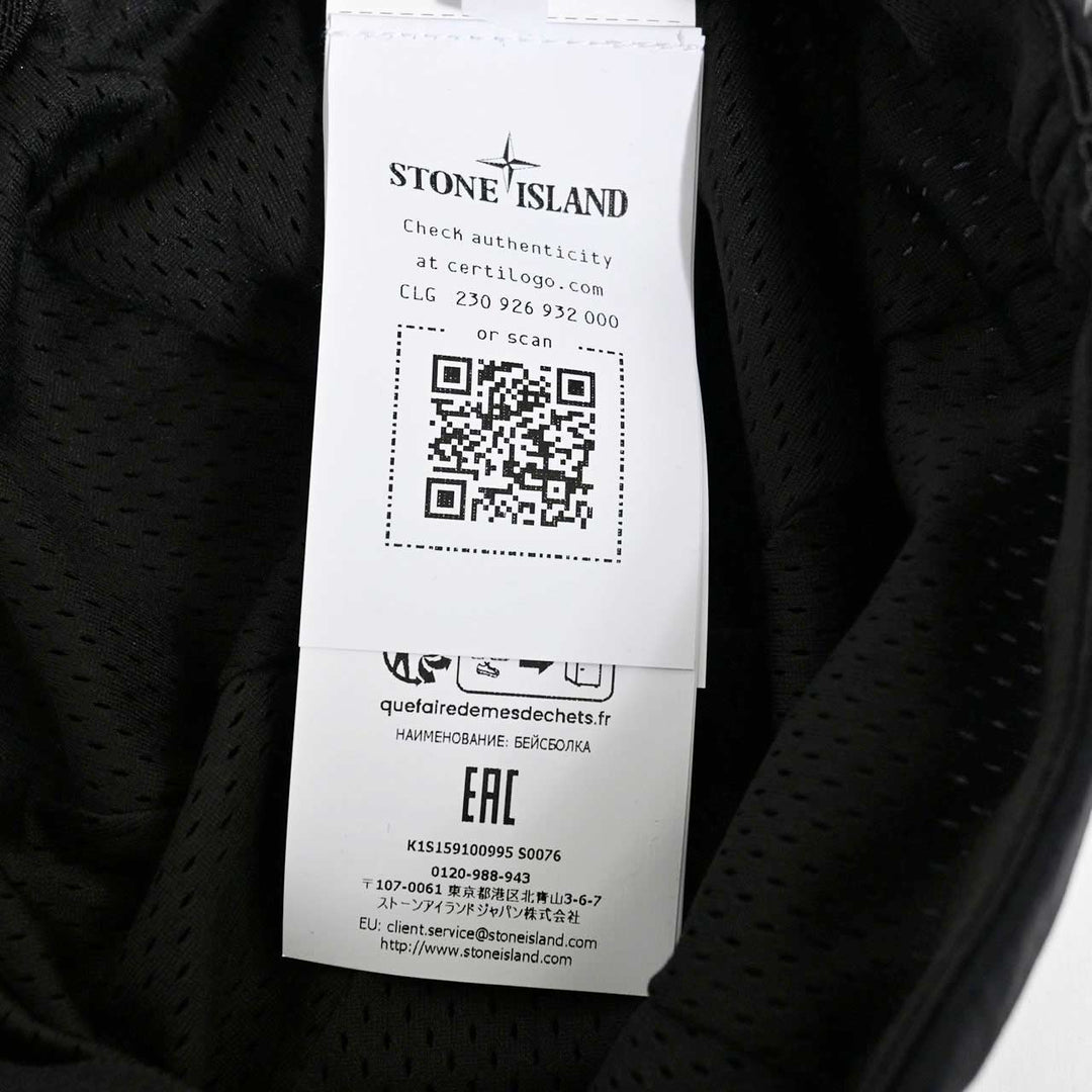 ストーン アイランド STONE ISLAND キャップ K1S15 9100995 S0076 V0029 ブラック 2025年春夏 メンズ