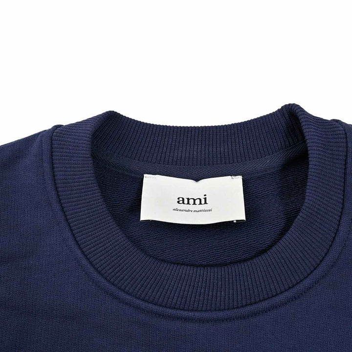 アミ AMI スウェットトレーナー BFUSW035.730 430 ネイビー 2025SS メンズ レディース