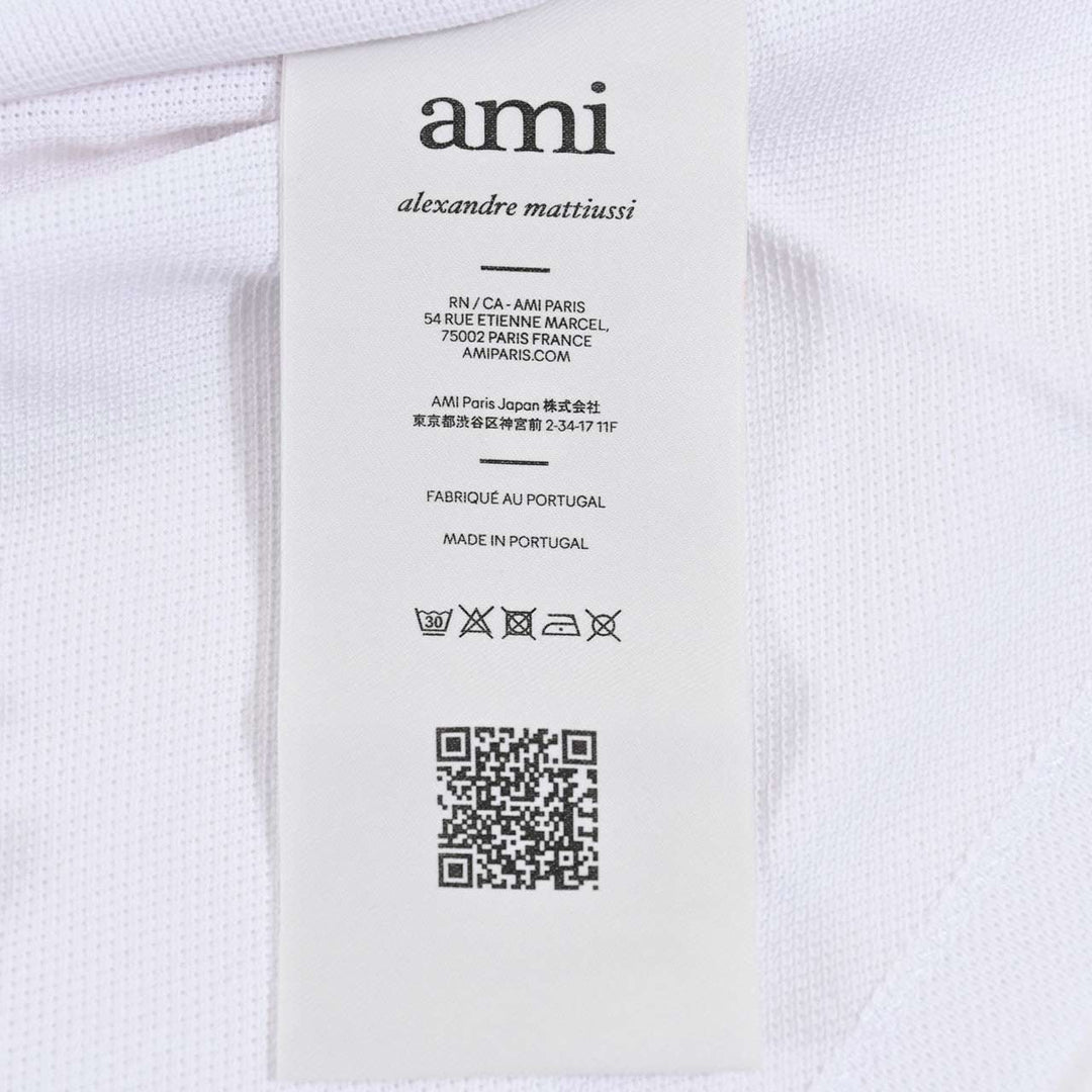 アミ AMI ポロシャツ BFUPL001.760 100 ホワイト 2025SS メンズ