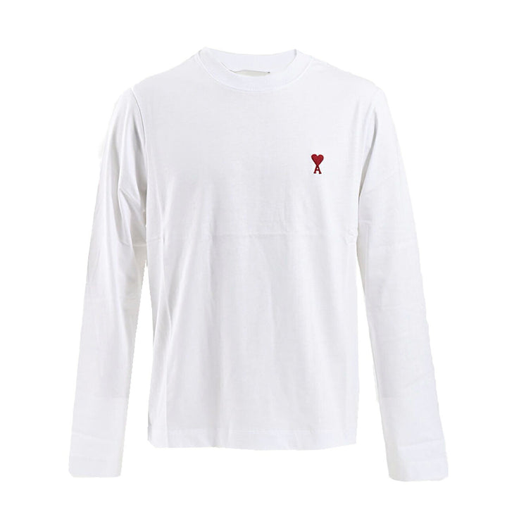 アミ AMI クルーネック長袖Ｔシャツ BFUTS235.724 100 ホワイト 2025SS メンズ