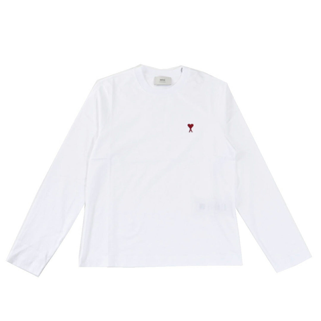アミ AMI クルーネック長袖Ｔシャツ BFUTS235.724 100 ホワイト 2025SS メンズ