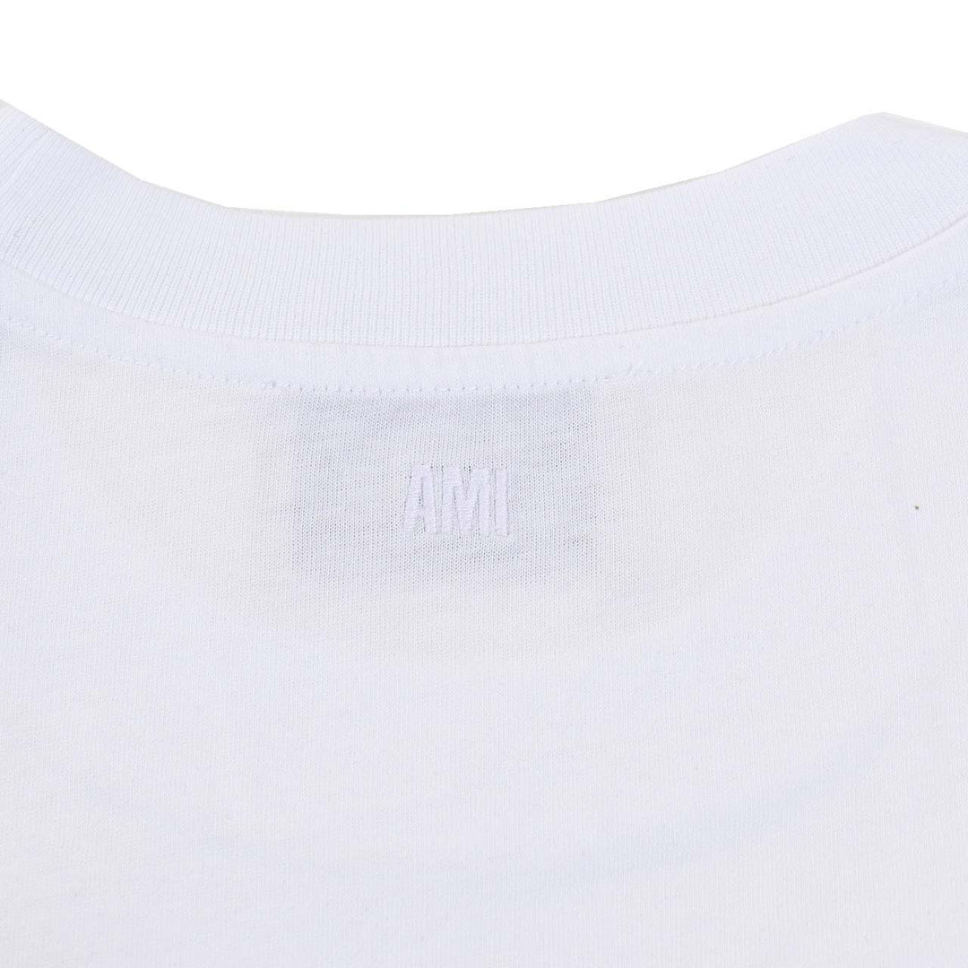 アミ AMI クルーネック長袖Ｔシャツ BFUTS235.724 100 ホワイト 2025SS メンズ