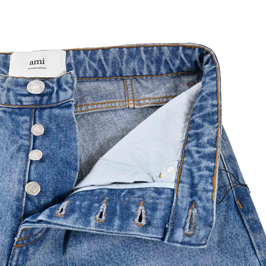 アミ AMI デニムパンツ HTR001.DE0046 480 ブルー 2025SS メンズ