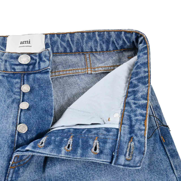 アミ AMI デニムパンツ HTR001.DE0046 480 ブルー 2025SS メンズ