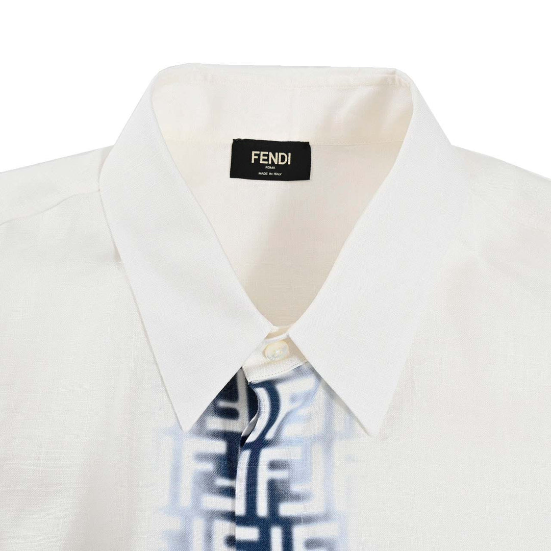 フェンディ FENDI 半袖シャツ AN0R FS0966 F0UB0 ホワイト 年秋冬 メンズ