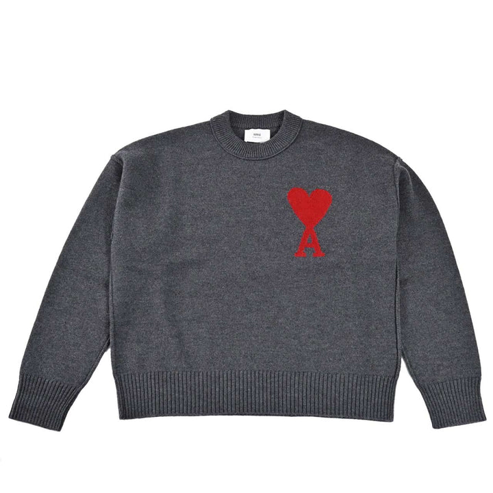アミ AMI セーター BFUKS006.018 084 グレー 2025SS メンズ