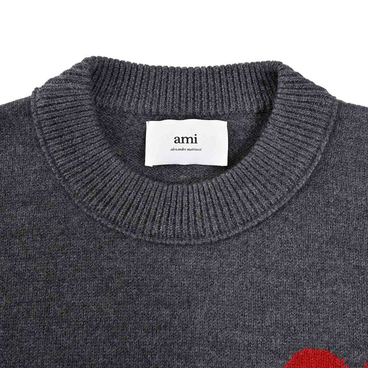 アミ AMI セーター BFUKS006.018 084 グレー 2025SS メンズ
