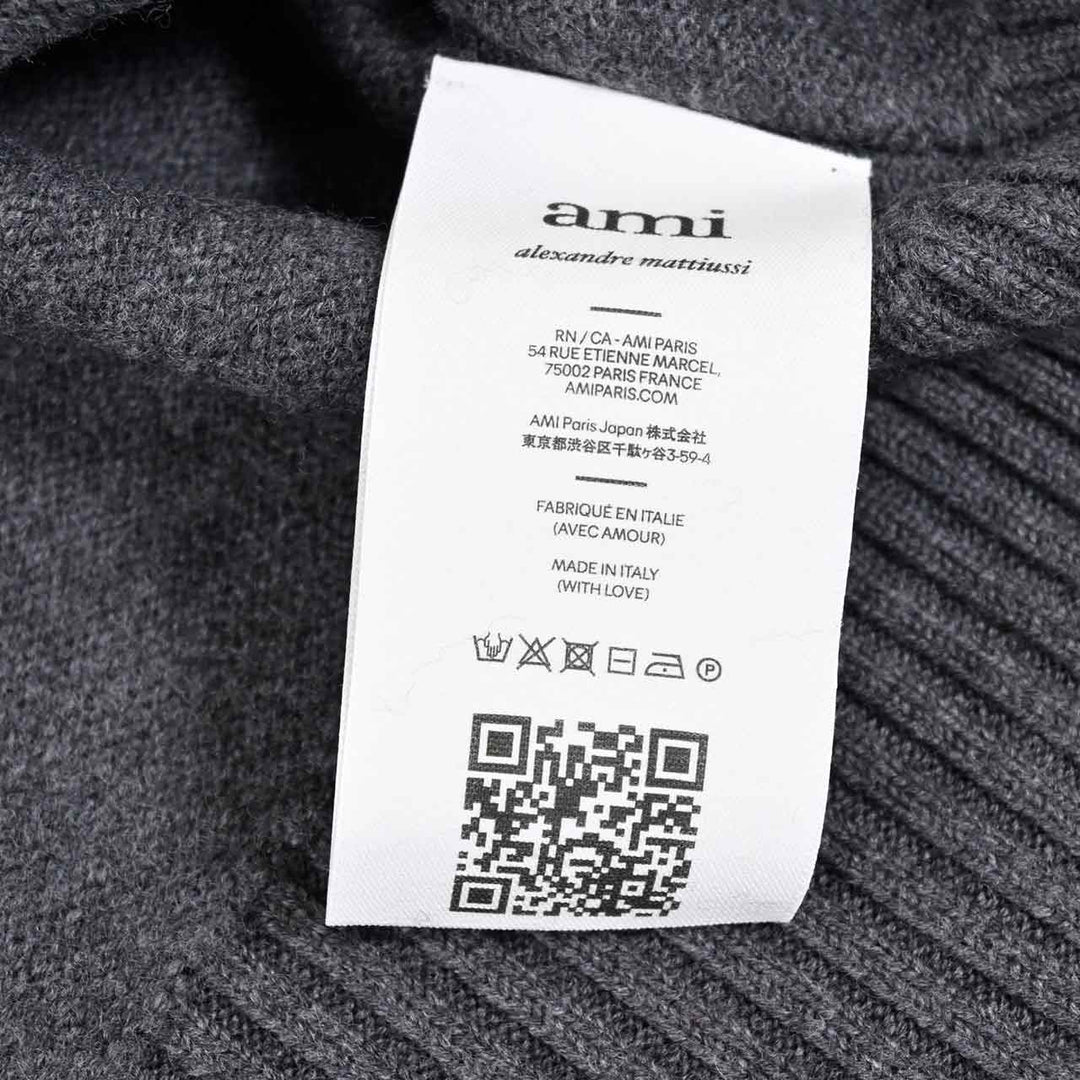 アミ AMI セーター BFUKS006.018 084 グレー 2025SS メンズ
