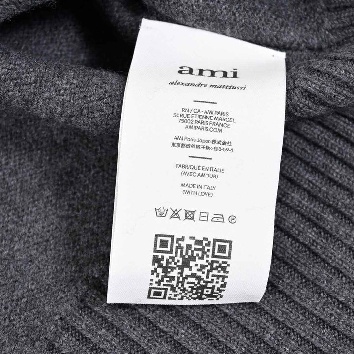 アミ AMI セーター BFUKS006.018 084 グレー 2025SS メンズ
