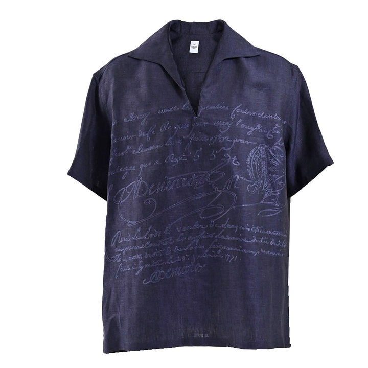 ベルルッティ BERLUTI 半袖シャツ R28HCS110 001 55N ブルー 2025SS メンズ