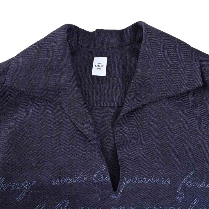 ベルルッティ BERLUTI 半袖シャツ R28HCS110 001 55N ブルー 2025SS メンズ