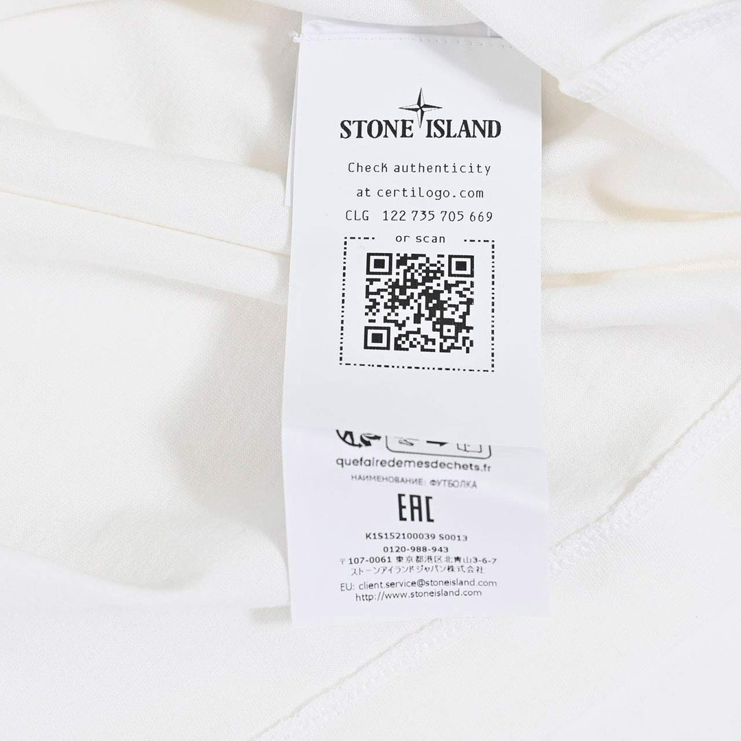 ストーン アイランド STONE ISLAND Tシャツ K1S15 2100039 S0013 V0001 ホワイト 2025SS メンズ