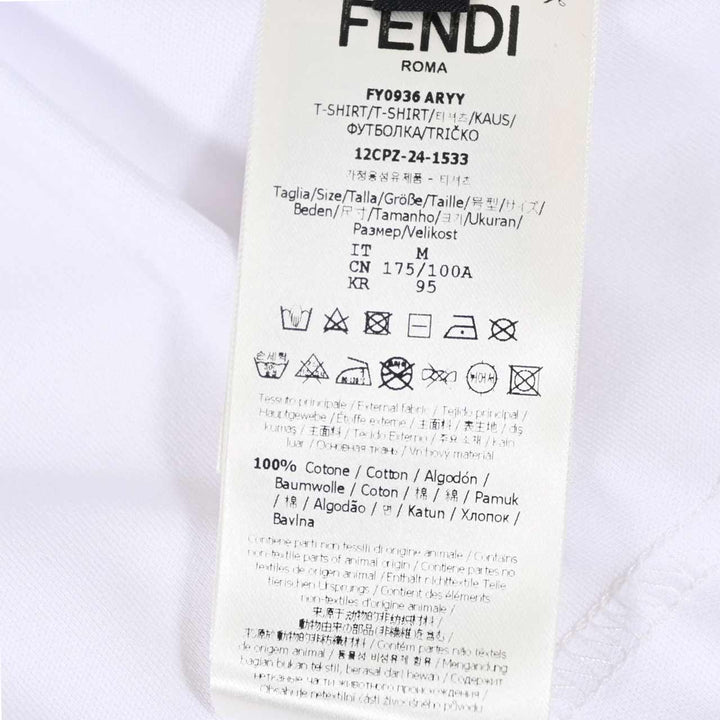 フェンディ FENDI Tシャツ ARYY FY0936 F0QA0 ホワイト  メンズ
