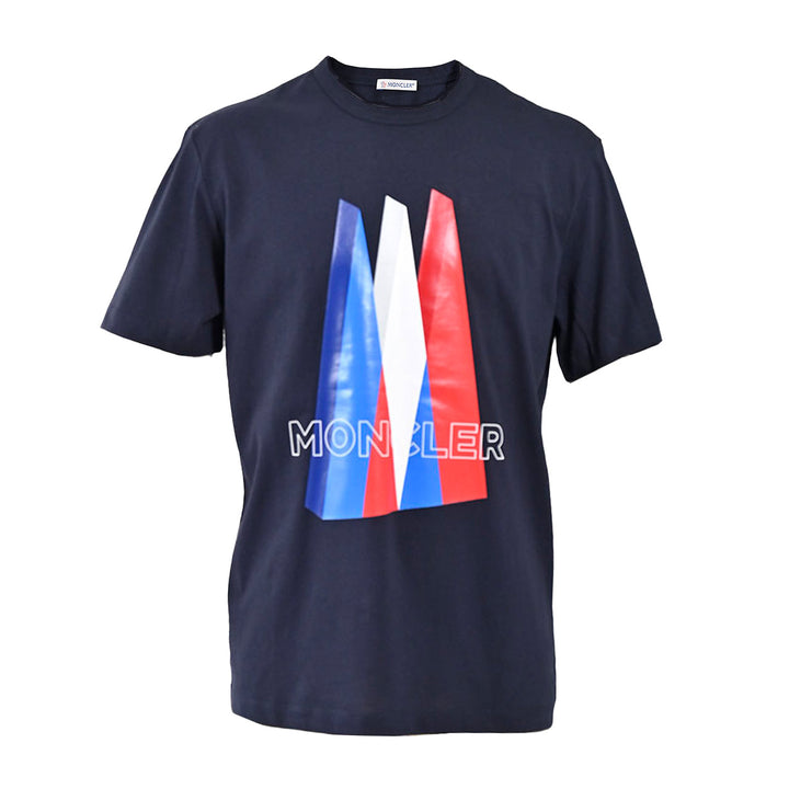 モンクレール MONCLER クルーネック半袖Ｔシャツ 8C01148 8390Y 778 ネイビー 年秋冬 メンズ