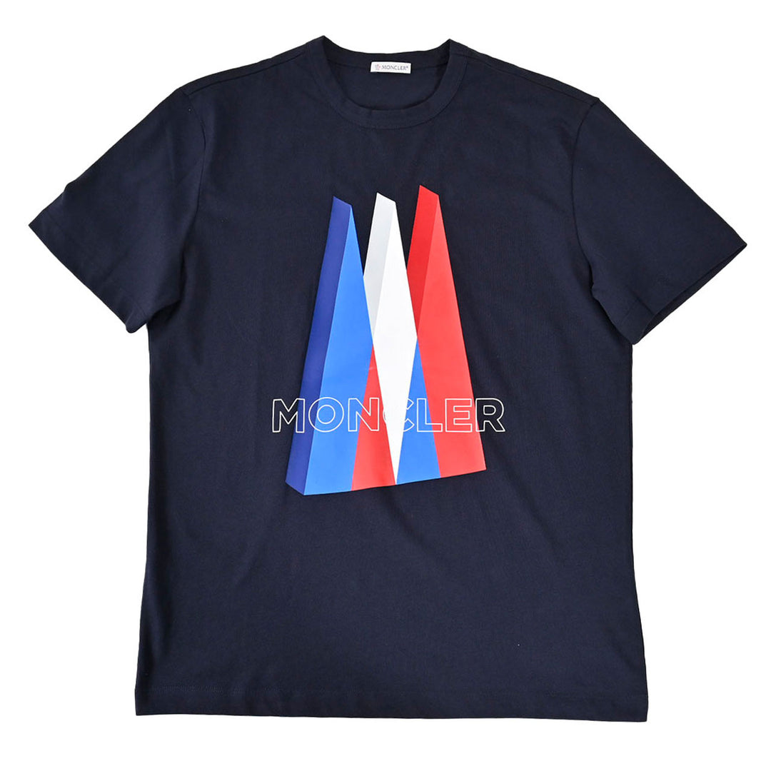 モンクレール MONCLER クルーネック半袖Ｔシャツ 8C01148 8390Y 778 ネイビー 年秋冬 メンズ
