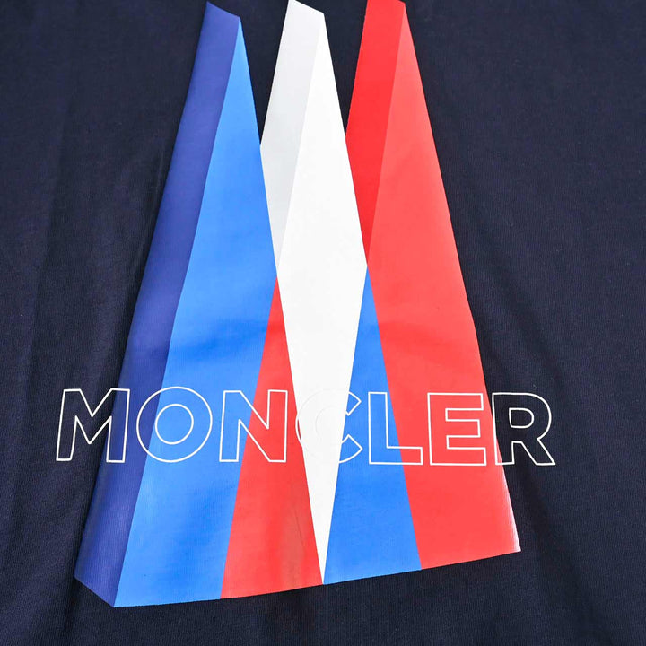モンクレール MONCLER クルーネック半袖Ｔシャツ 8C01148 8390Y 778 ネイビー 年秋冬 メンズ