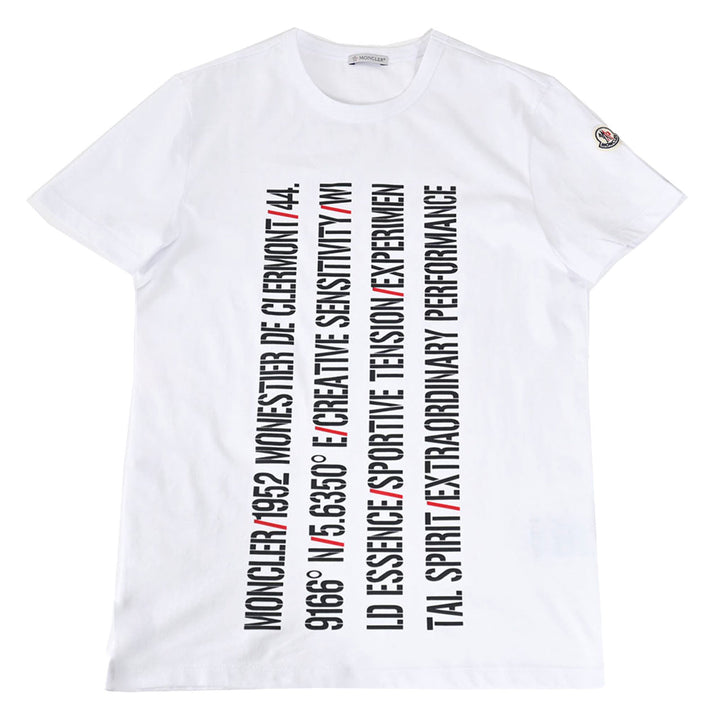モンクレール MONCLER クルーネック半袖Ｔシャツ 8C00154 829H8 001 ホワイト 年秋冬 メンズ