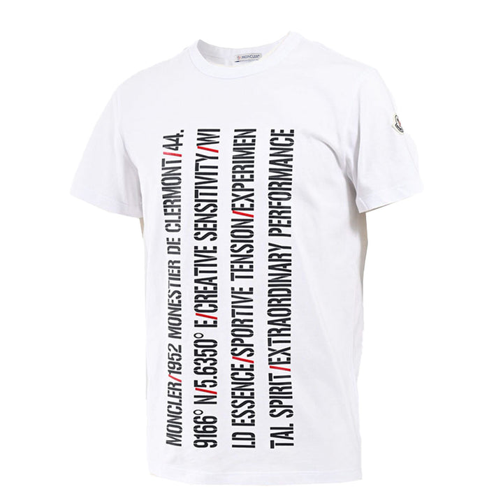 モンクレール MONCLER クルーネック半袖Ｔシャツ 8C00154 829H8 001 ホワイト 年秋冬 メンズ