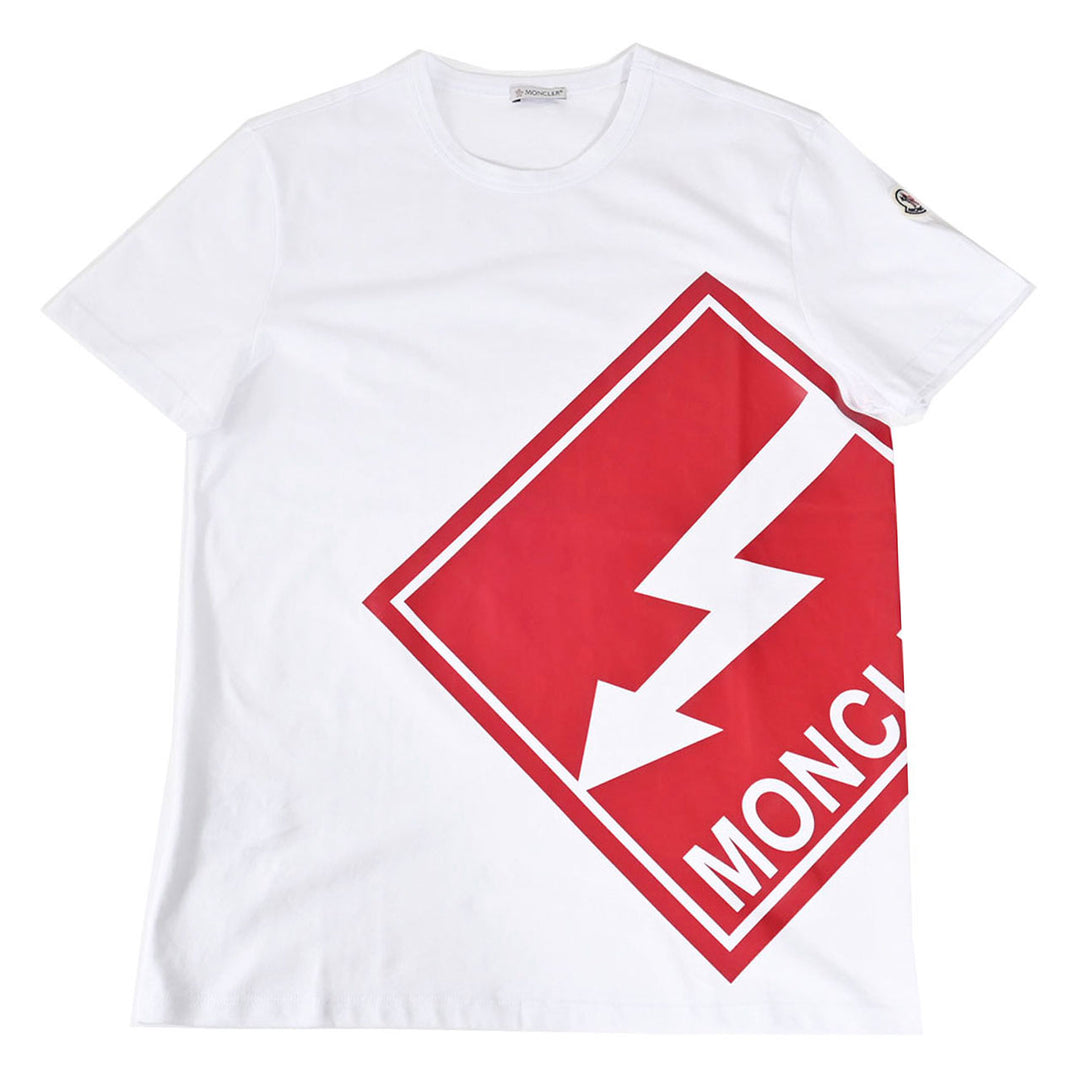 モンクレール MONCLER クルーネック半袖Ｔシャツ 8C01108 8390Y 001 ホワイト 年秋冬 メンズ