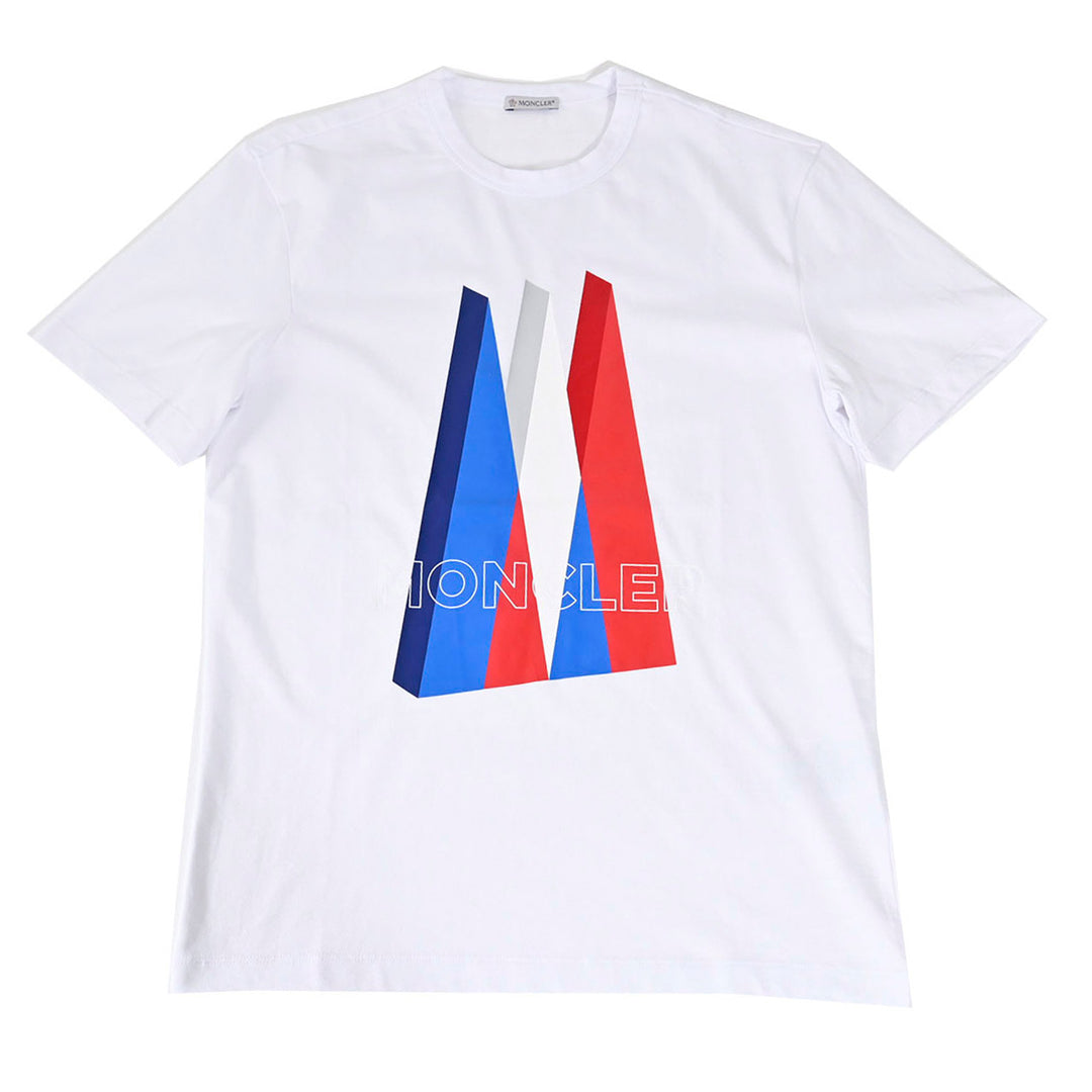 モンクレール MONCLER クルーネック半袖Ｔシャツ 8C01148 8390Y 001 ホワイト 年秋冬 メンズ