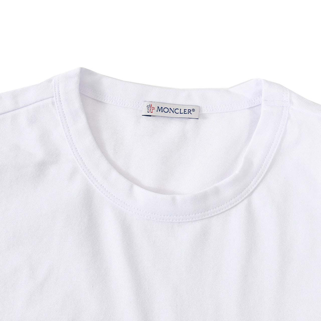 モンクレール MONCLER クルーネック半袖Ｔシャツ 8C01148 8390Y 001 ホワイト 年秋冬 メンズ