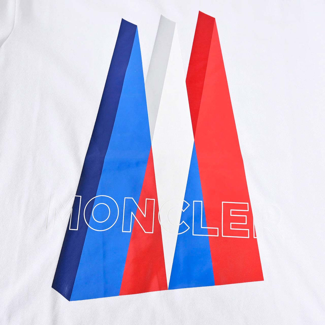 モンクレール MONCLER クルーネック半袖Ｔシャツ 8C01148 8390Y 001 ホワイト 年秋冬 メンズ