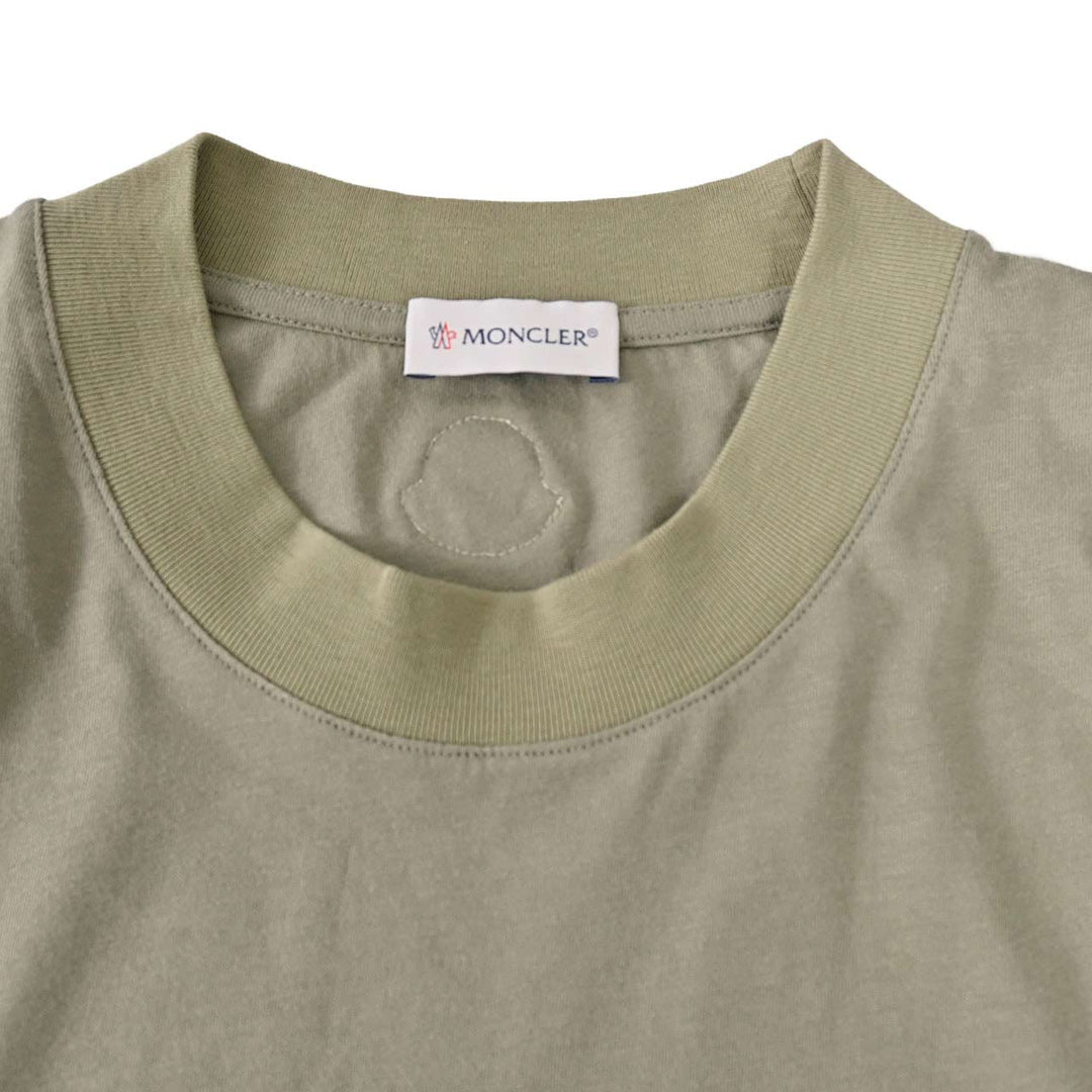 モンクレール MONCLER クルーネック長袖Ｔシャツ 8C01128 8390Y 880 グリーン 年秋冬 メンズ