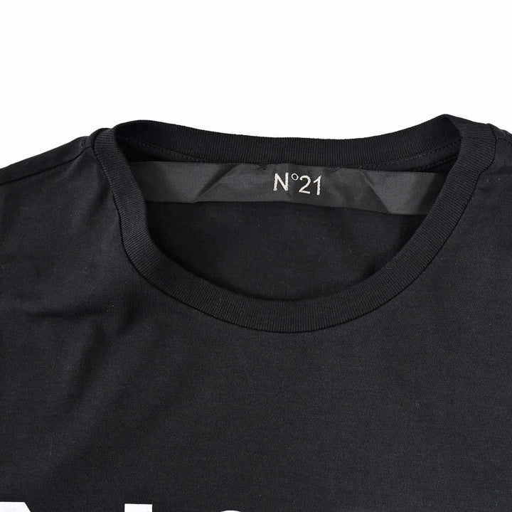 ヌメロ ヴェントゥーノ No.21 Tシャツ 25SU F051 6328 ブラック 年秋冬 メンズ