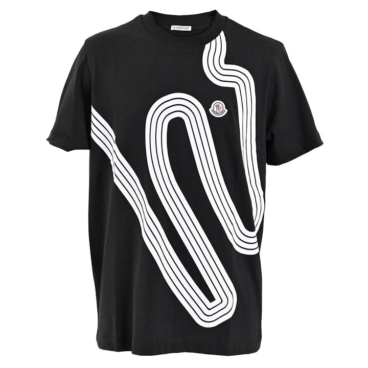 モンクレール MONCLER クルーネック半袖Ｔシャツ 8C01100 8390Y 999 ブラック  メンズ