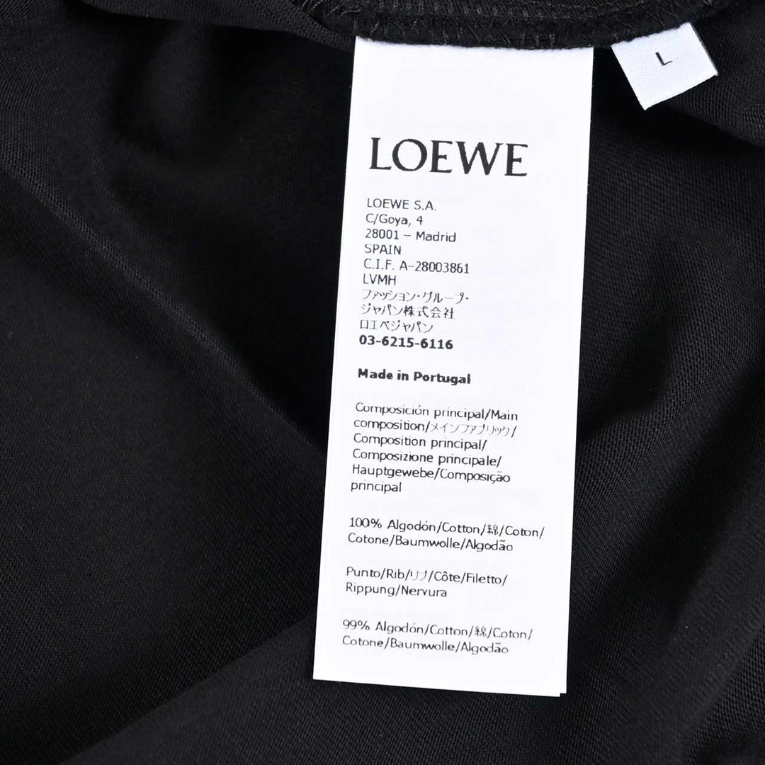 ロエベ LOEWE Tシャツ H526Y22XAT 1100 ブラック 2024SS メンズ