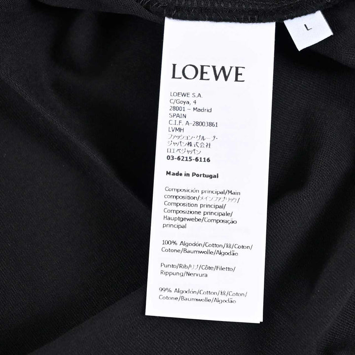ロエベ LOEWE Tシャツ H526Y22XAT 1100 ブラック 2024SS メンズ