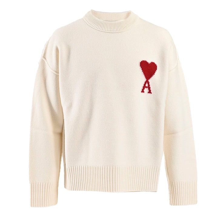 アミ AMI クルーネックセーター UKS838.018 154 ホワイト 2025AW メンズ