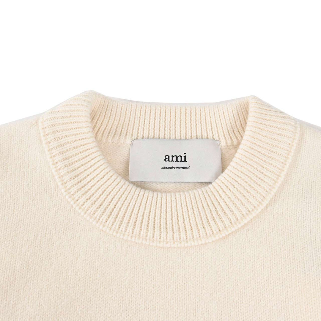 アミ AMI クルーネックセーター UKS838.018 154 ホワイト 2025AW メンズ