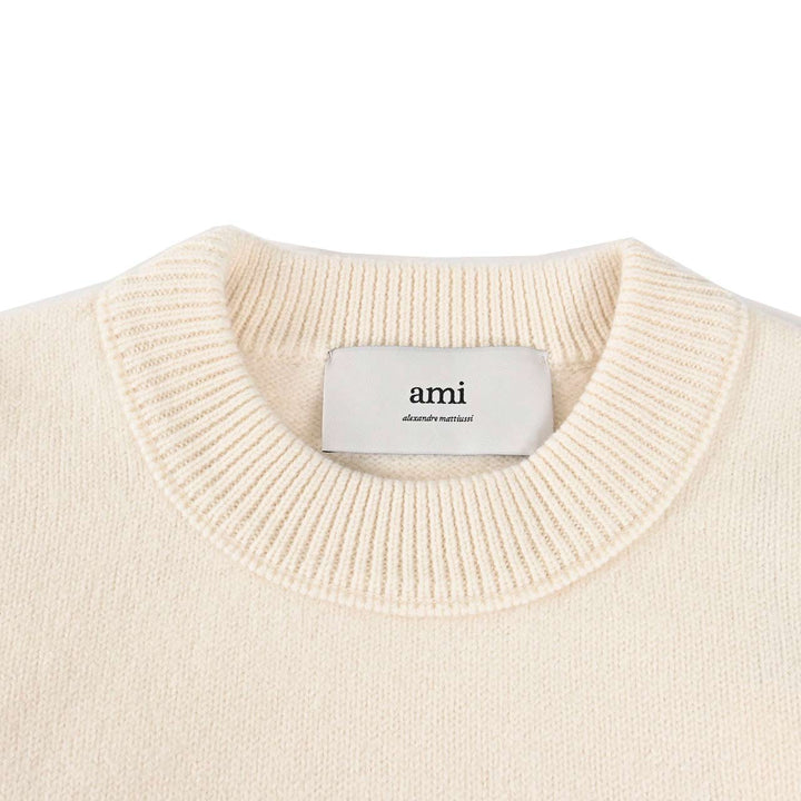 アミ AMI クルーネックセーター UKS838.018 154 ホワイト 2025AW メンズ