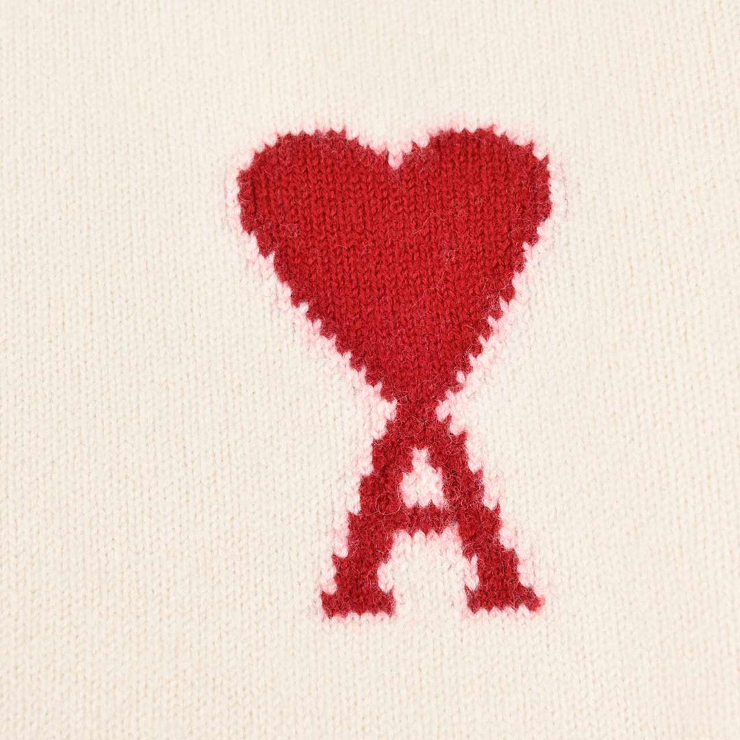 アミ AMI クルーネックセーター UKS838.018 154 ホワイト 2025AW メンズ