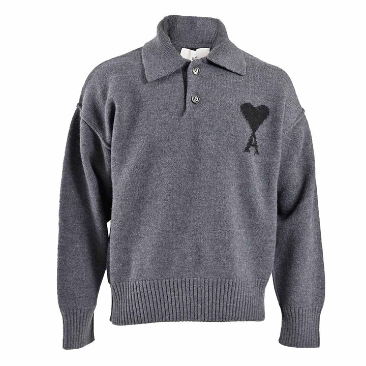 アミ AMI セーター UPL409.018 0504 グレー 2025AW メンズ