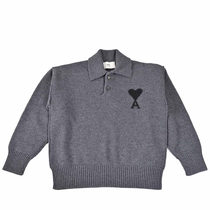 アミ AMI セーター UPL409.018 0504 グレー 2025AW メンズ