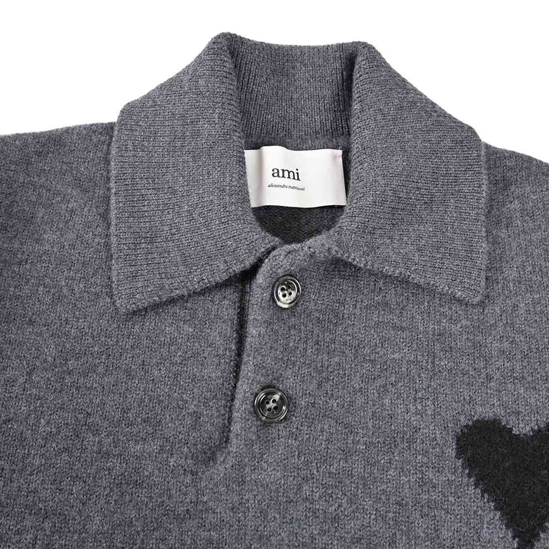 アミ AMI セーター UPL409.018 0504 グレー 2025AW メンズ