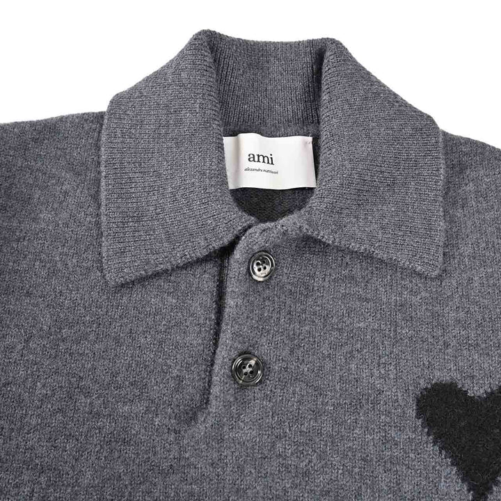 アミ AMI セーター UPL409.018 0504 グレー 2025AW メンズ
