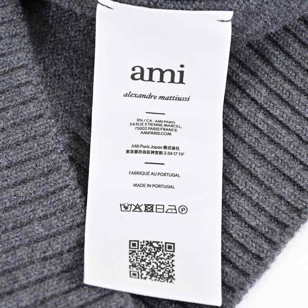 アミ AMI セーター UPL409.018 0504 グレー 2025AW メンズ